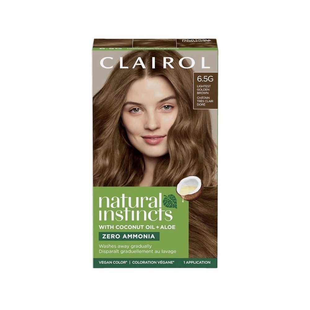 Clairol Natural Instincts Demi-Permanent HAIR DYE 6.5G Lightest Golden Brown New
